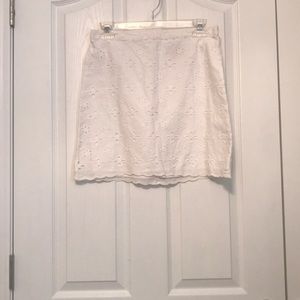 Mini white skirt